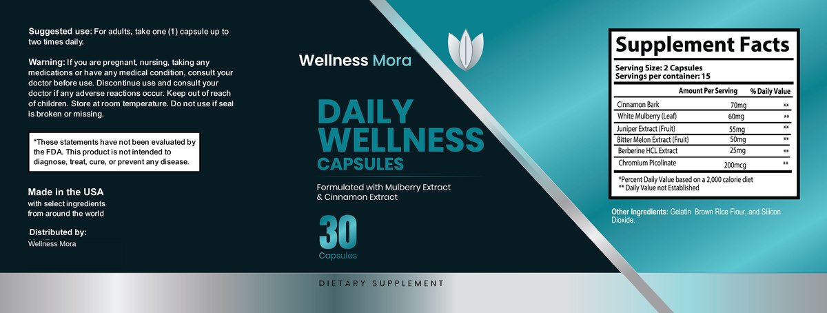 Daily Wellness Capsules 15 Days Supply supplement facts